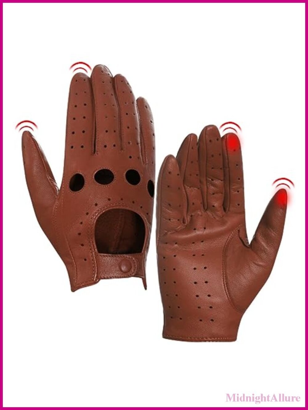 Italian Lambskin Leather Driving Gloves Unlined Touchscreen